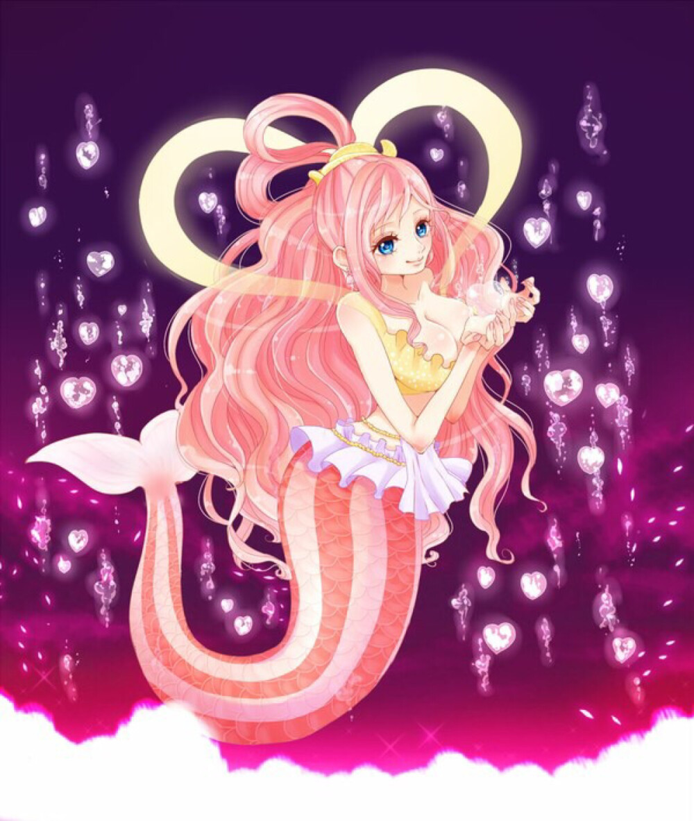 二次元萌动漫壁纸插图手绘美人鱼
