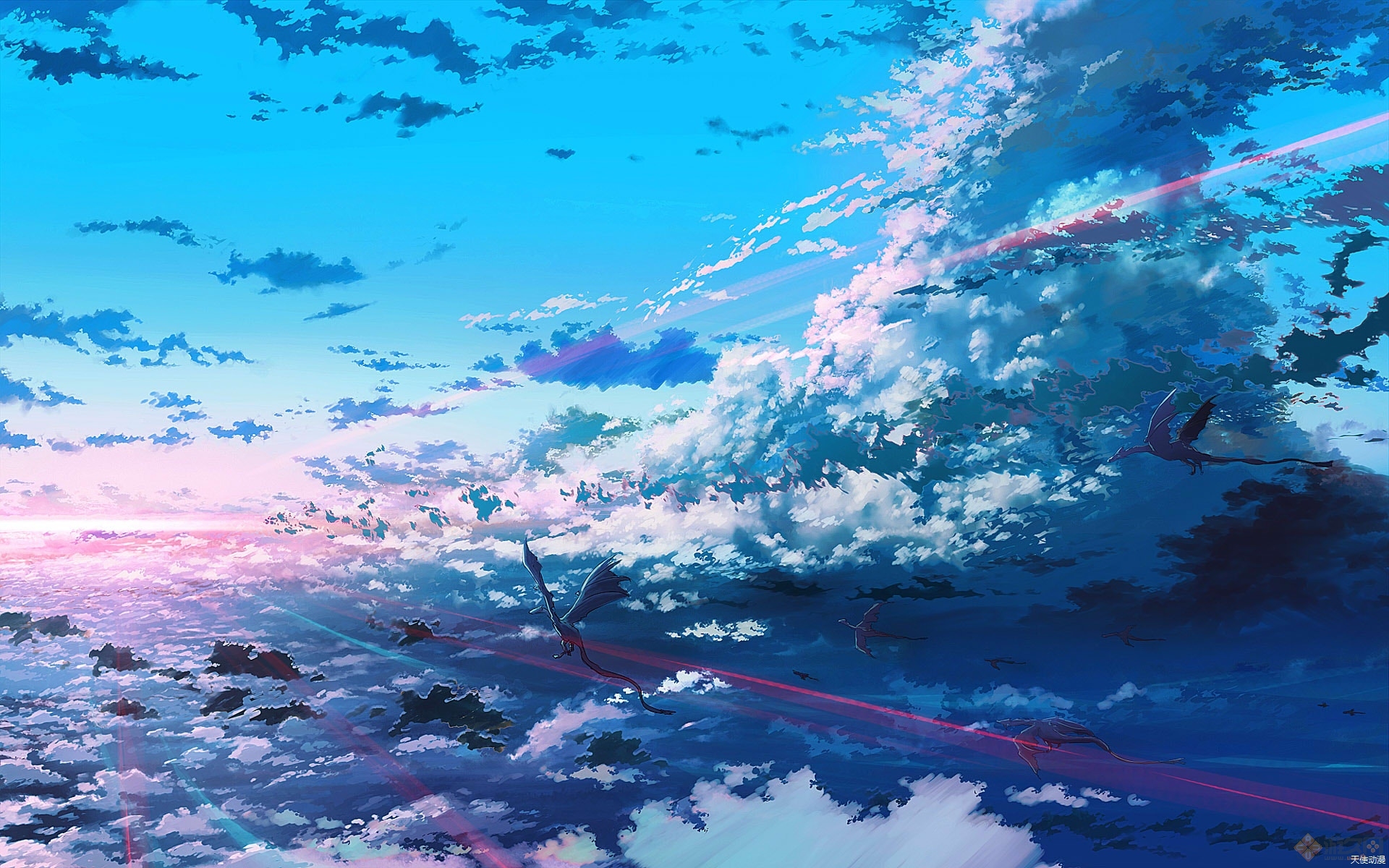 『二次元风景』「天空」 sky blue 空へ 矶…