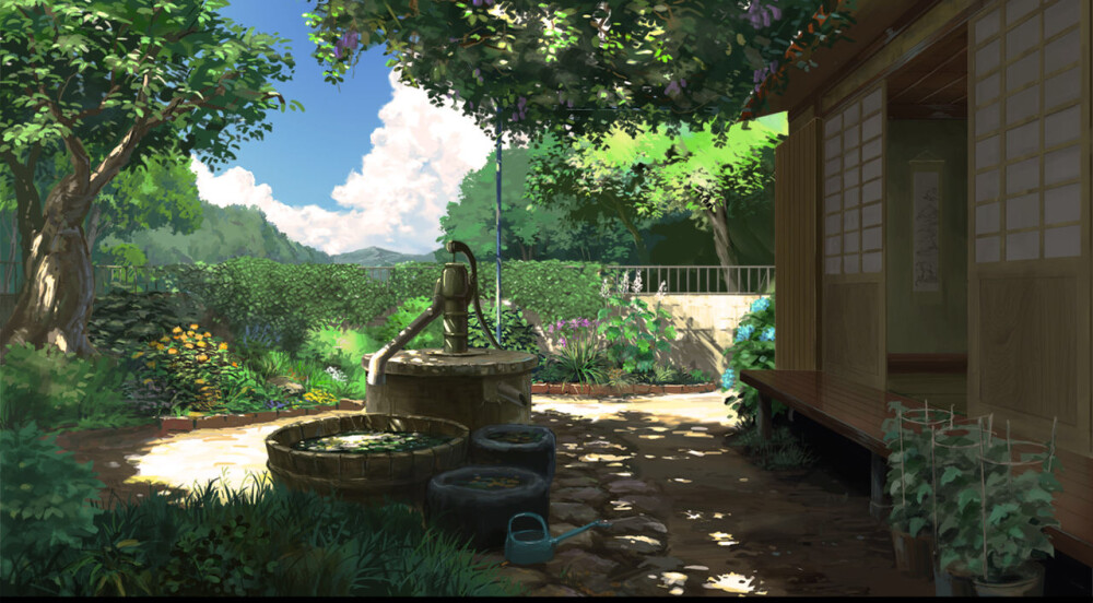 动漫花园背景素材图片