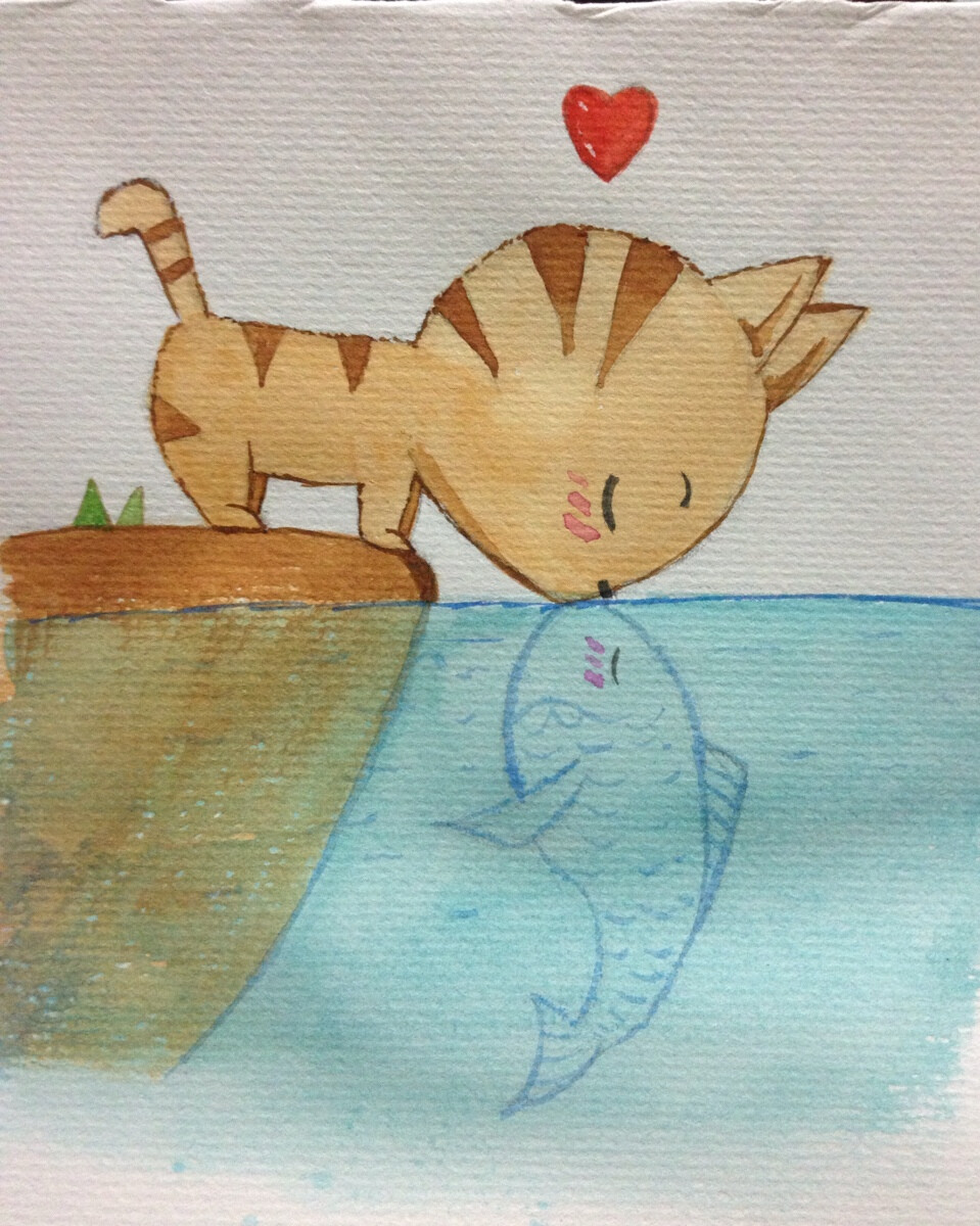 猫和鱼的爱情故事图片