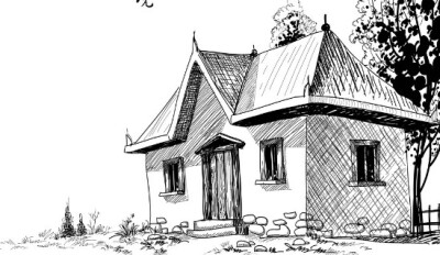 铅笔画房子简单图片图片
