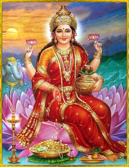 印度神话繁荣女神图片