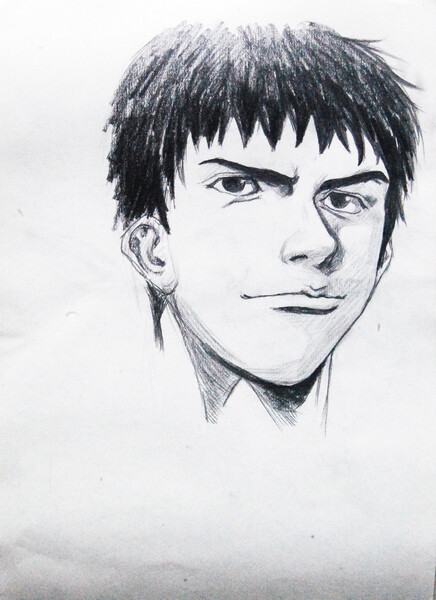 灌篮高手三井寿铅笔头像