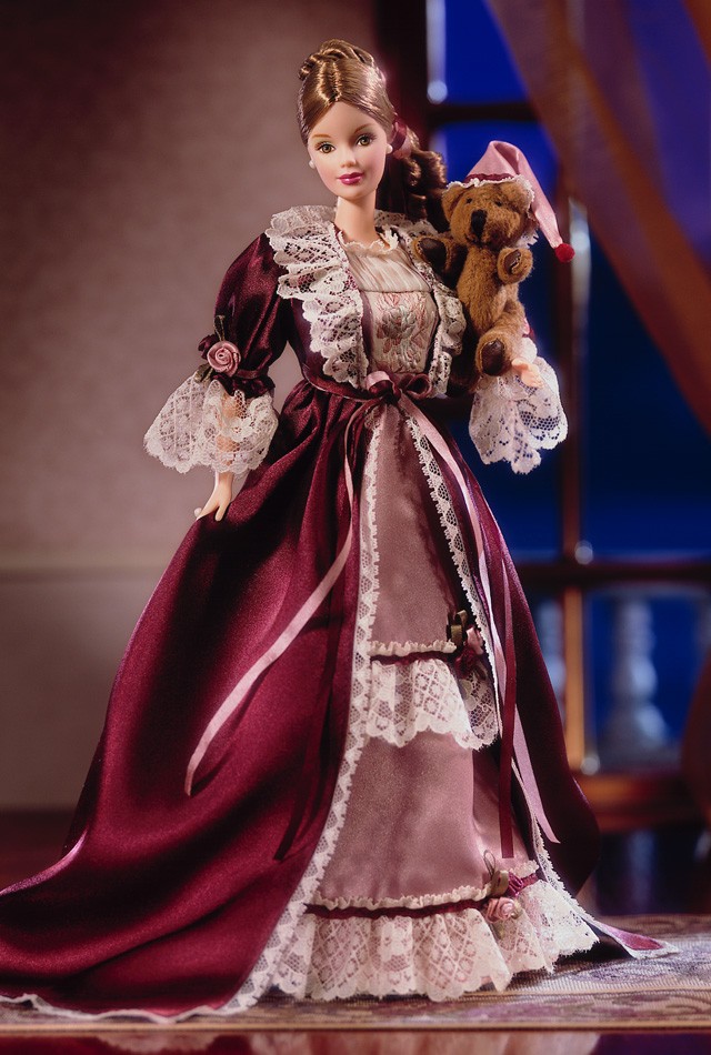 芭比娃娃 2000限量版 victorian barbie doll with cedric bear