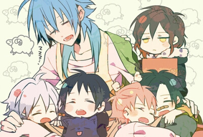 二次元 动漫 插画 dmmd 萌莲 命苦叔 红雀 挪椅子 颗粒儿 苍叶 pixiv