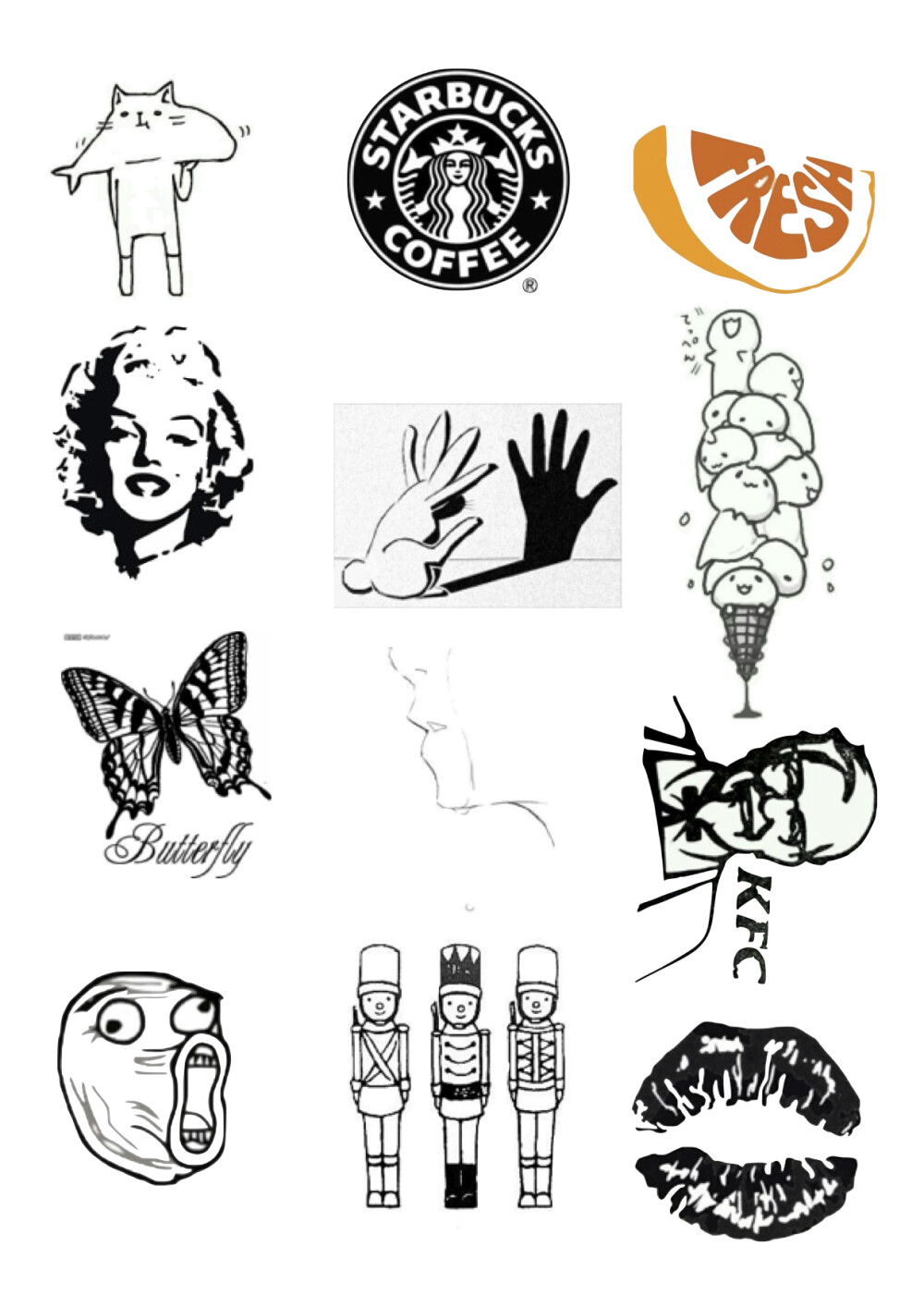 自排a4橡皮章素材 小萌章