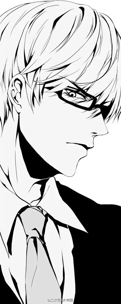 黑子的篮球黑白绘图绿间小傲娇