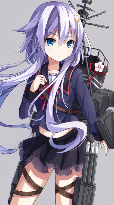 舰娘 超短裙 二次元少女 长发过腰