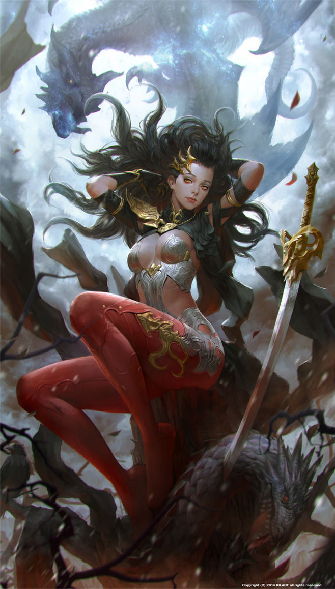 游戏原画 cg风 厚涂 插画 壁纸 鼠绘 史诗风