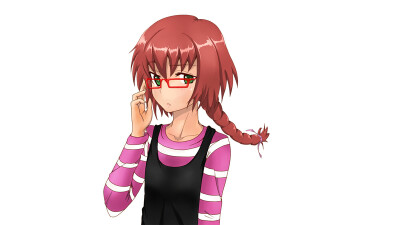 二次元眼镜妹 卡通眼镜娘 动漫戴眼镜的女生,专辑里图片尺寸齐全~!
