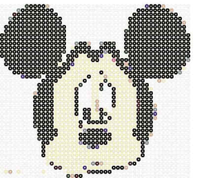 米奇#拼拼豆豆吧#来图免费设计拼豆图 可以进入淘宝店铺联系店主http