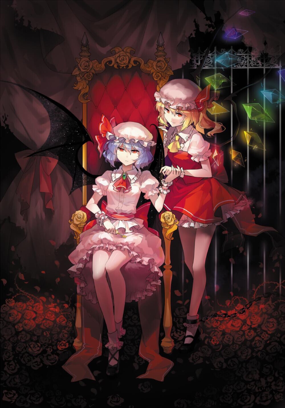 芙兰朵露 蕾米莉亚 红魔馆姐妹组 东方project 幻想乡 有生之年 二