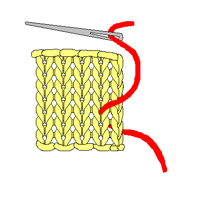 平针花样织法图片