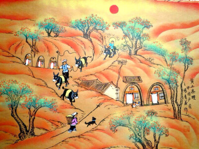 陕西户县农民画,美丽不可挡 艺术源于民间——黄土高坡