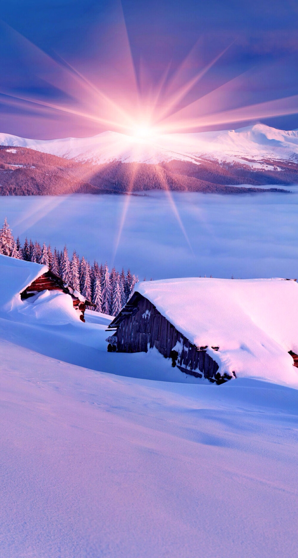 最美雪景 全屏图片