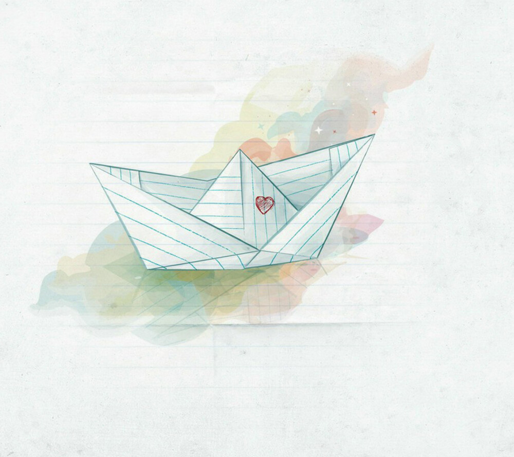 纸船的创作背景图片