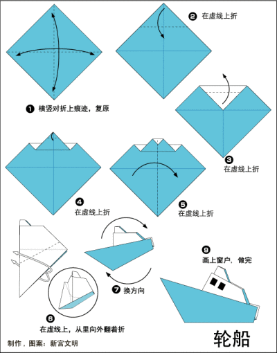 5步骤小花伞的折法图片