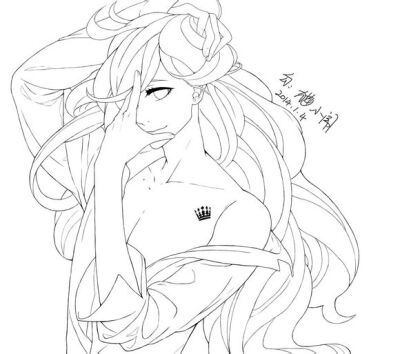 手绘 插画 线稿 手稿 黑白素材