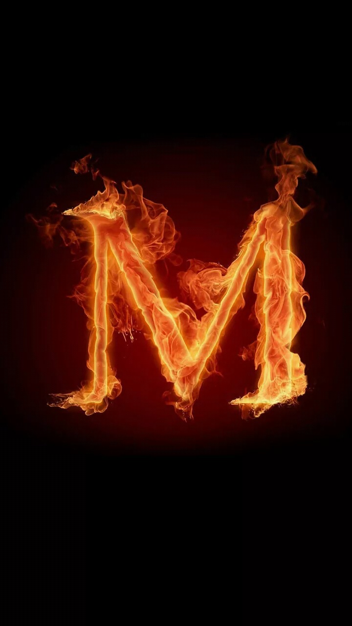 火焰字母m