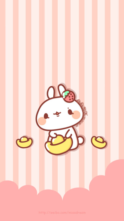 版权所有,侵权追究法律责任.兔子君恭贺新年发财壁纸赏析.