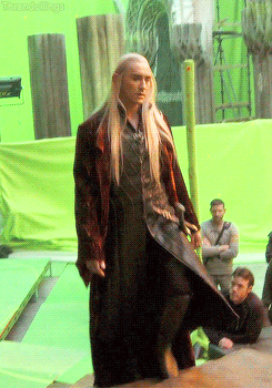 精灵王 瑟兰迪尔 莱戈拉斯 thranduil legolas～看这霸气又傲娇的走