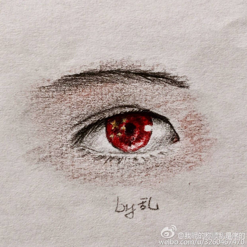 【侵删】手绘各国眼睛图. 作者见水印