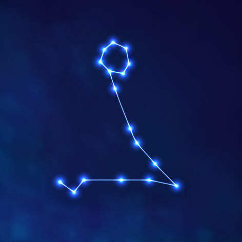 双鱼座好看发光的星座连线图