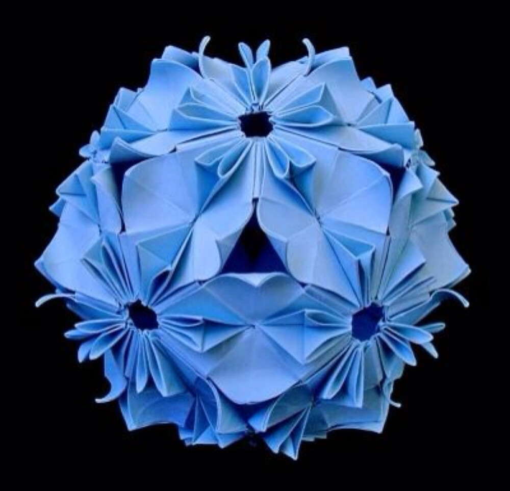 手工达人的立体花球折纸作品,每一个都美爆了