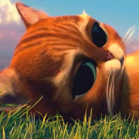 穿靴子的猫,怪物史莱克,大眼萌猫咪,动态图gif