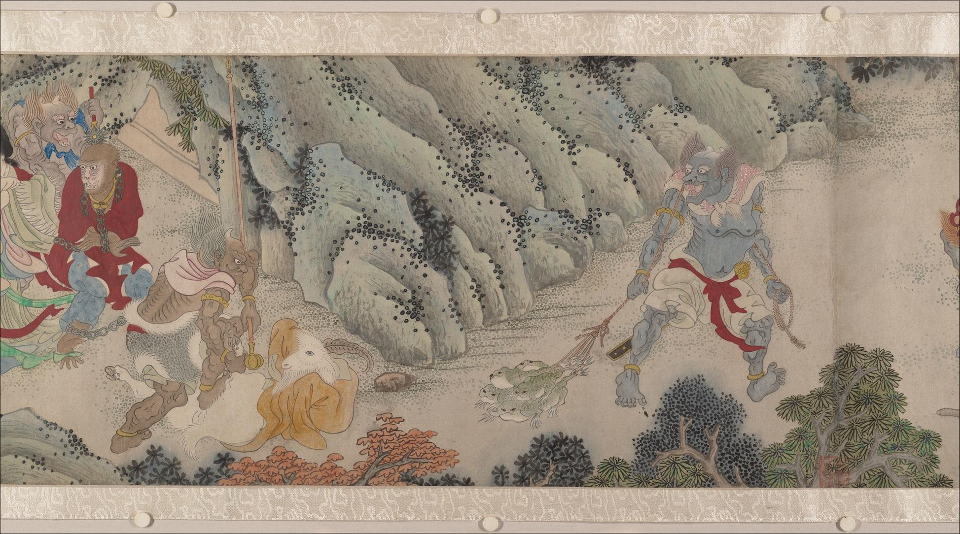 搜山图.明.郑重绘.设色纸本.大都会博物馆藏