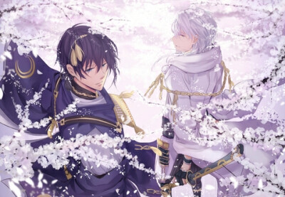 二次元 插画 少年 动漫 妖孽 同人 原创 刀剑乱舞 鹤丸国永 三日月近