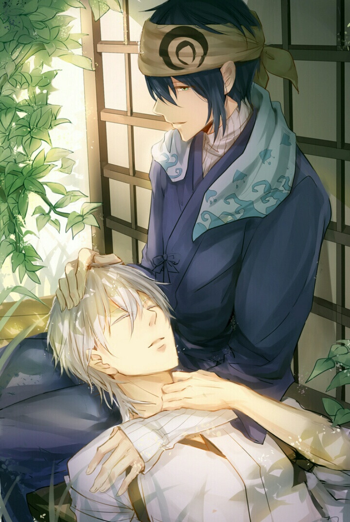 《刀剑乱舞》 三日月宗近 鹤丸国永 图作者:zd点 图源:半次元 侵删