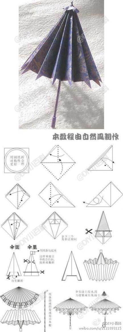手工小伞.diy.