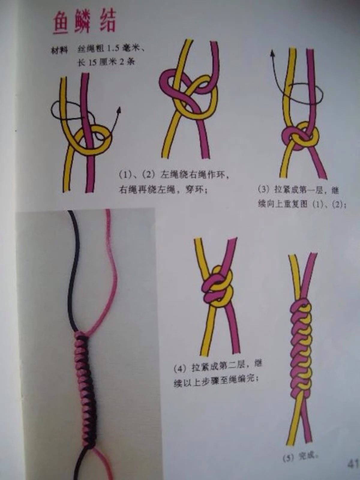鱼鳞针编织法图片
