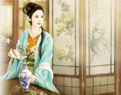 古风美人背景图