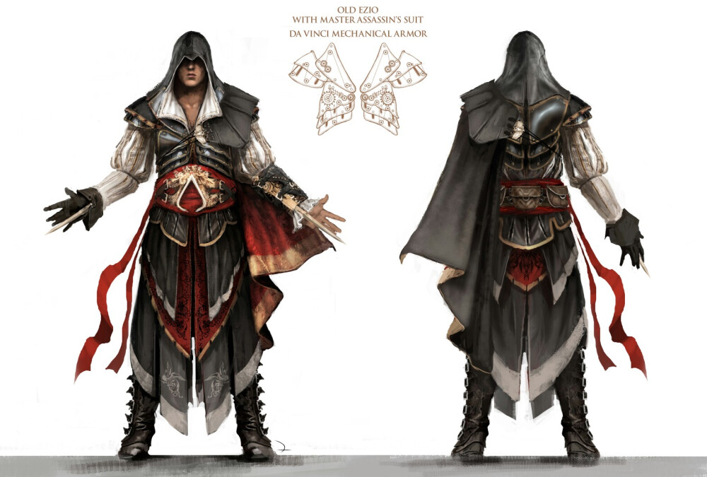 帅到掉渣的黑色华服! 阿泰尔的刺客铠甲! 致敬逝去的ezio!