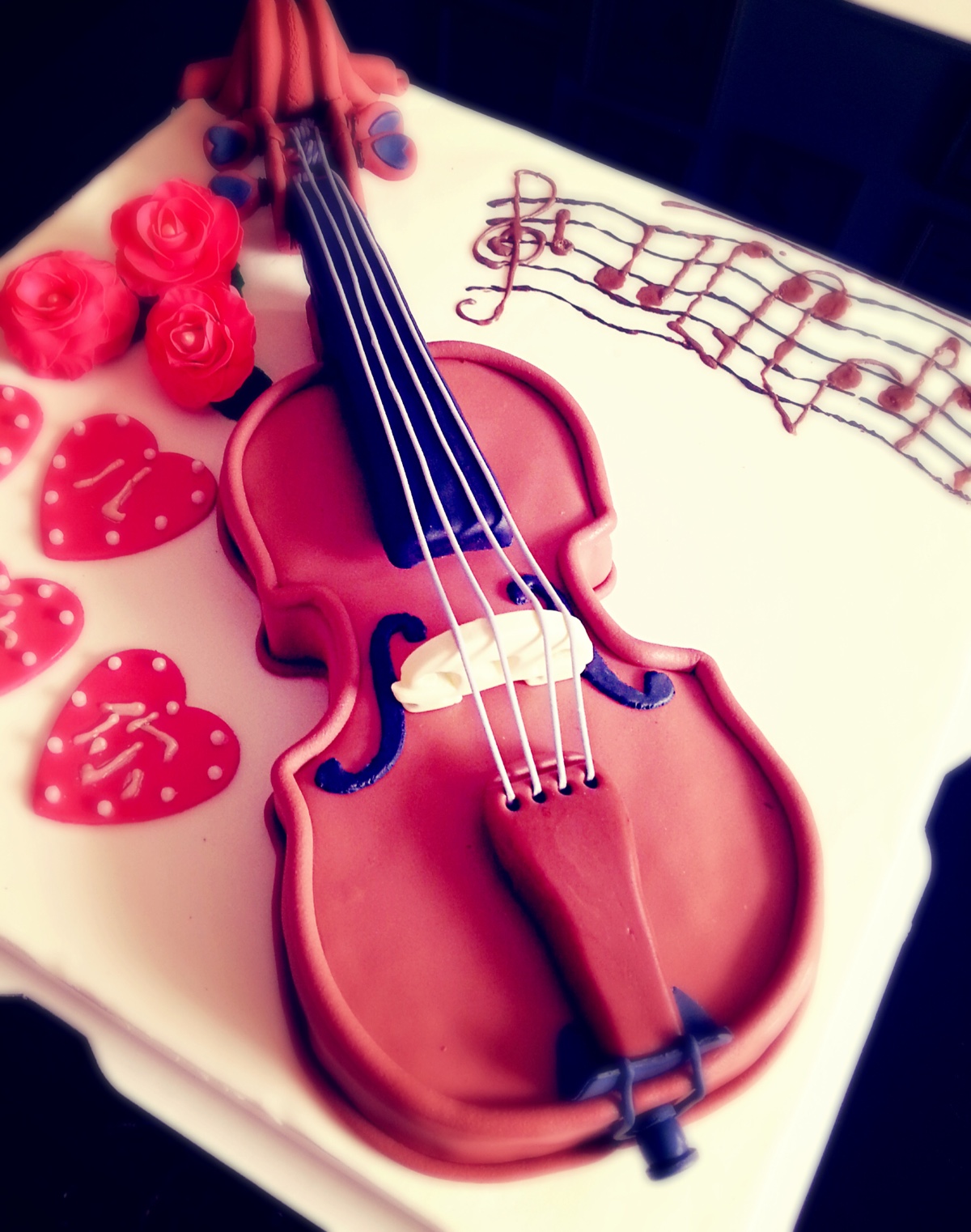 小提琴蛋糕图片大全图片