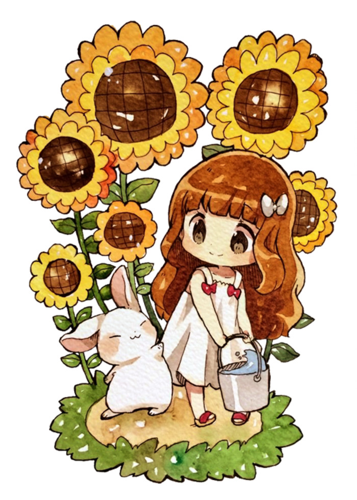 q版人物美少女萌萌哒