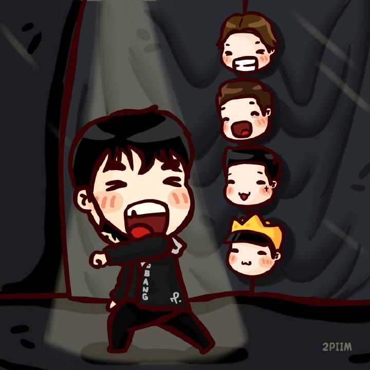 bigbang gd taeyang top vi dasheng卡通