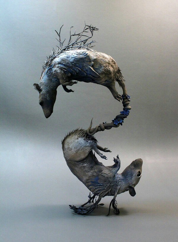 加拿大艺术家 ellen jewett ,一组新的奇幻动物粘土雕塑作品