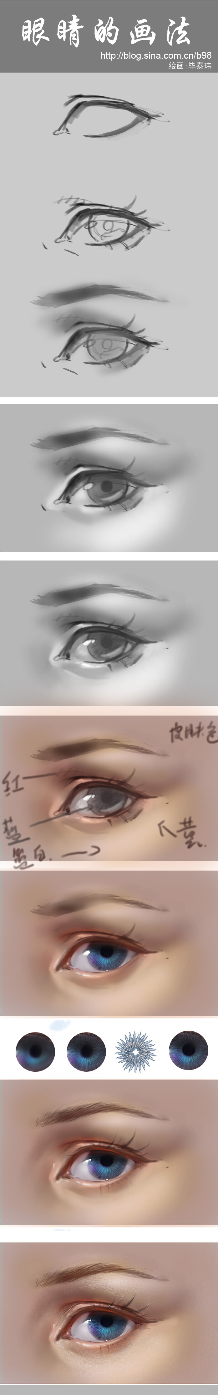 子弹之梦北京市绘画插画师眼睛画法