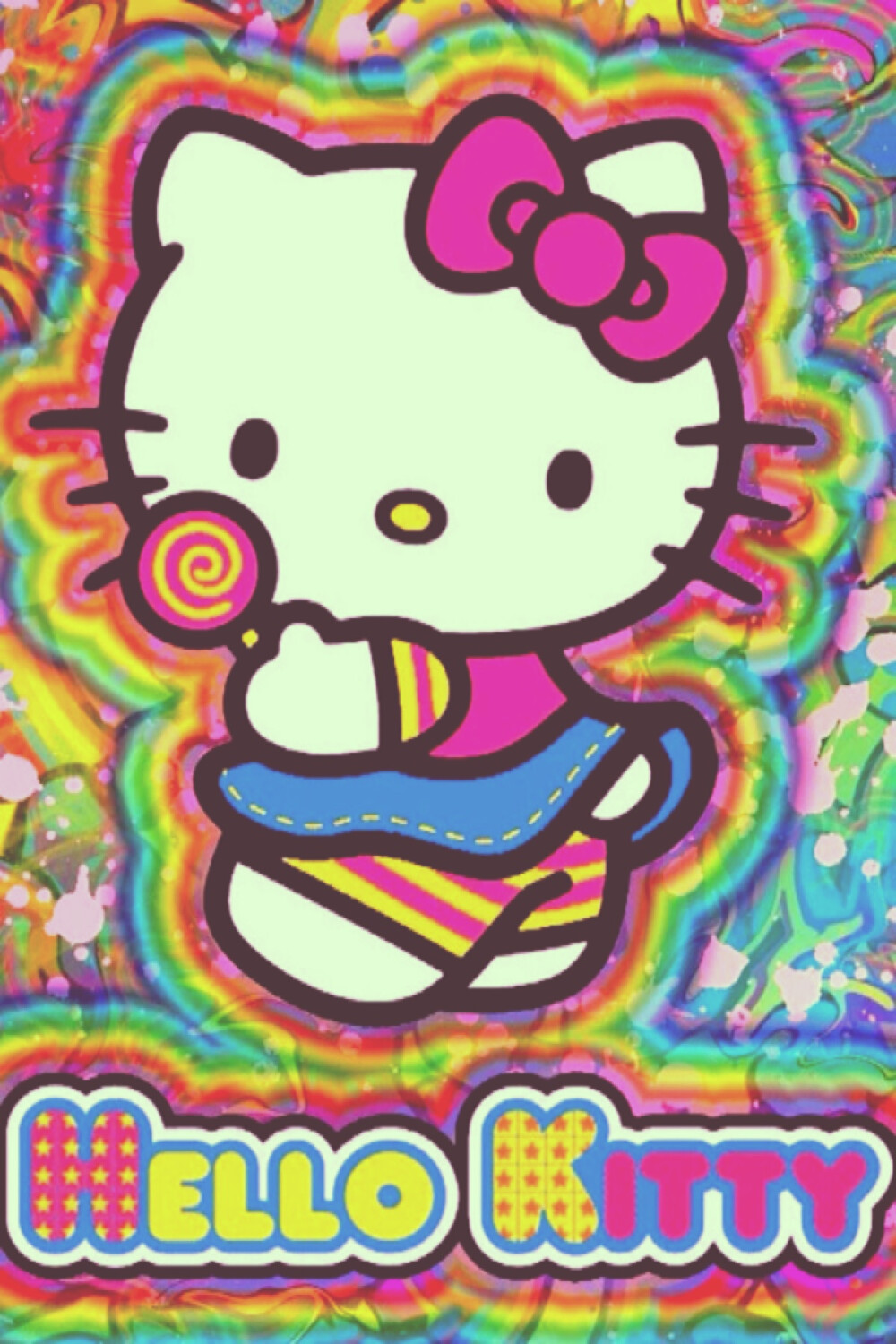 哈喽kitty水彩画图片