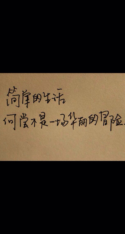 简单的生活,何尝不是一场华丽的冒险.