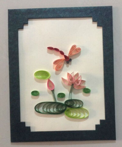 立体蜻蜓手工卡纸图片