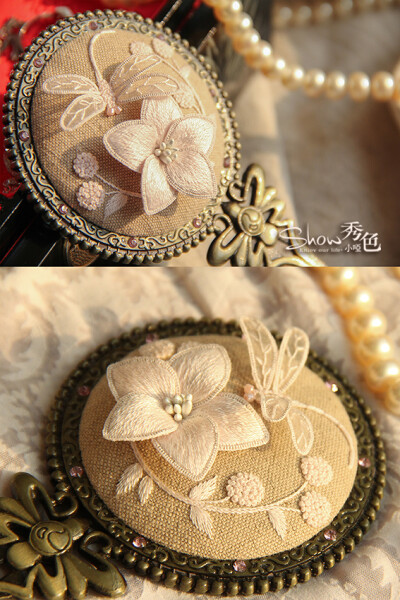 《熏》,绣色欧式立体刺绣,来自小哑.