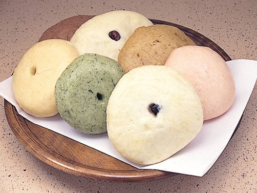 日式点心,抹茶红糖温泉馒头(ˉ『ˉ)