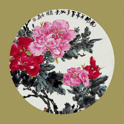 致力于牡丹小写意画法研究,突出洛阳牡丹的华贵雍容气质,追