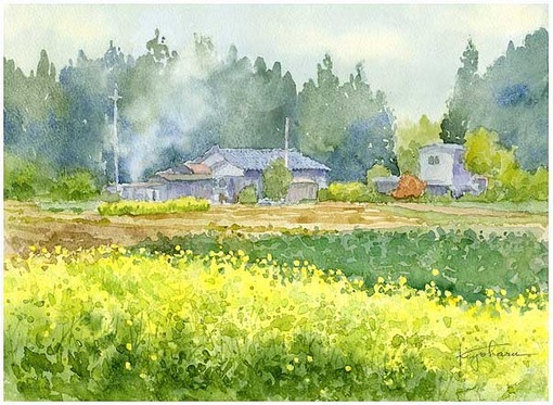水彩风景画.插画.封面.画风很不错哦.