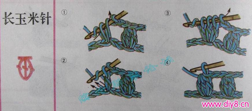 棒针编织玉米针法图片