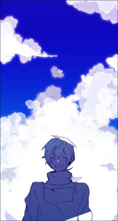 动漫仰望天空